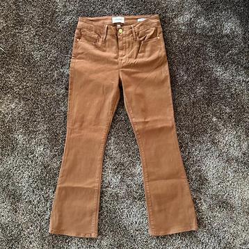 Stoere bruine wax jeans van Frame mt. 28