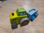 Houten Speelgoed Tractor met Aanhanger, Ophalen of Verzenden, Gebruikt