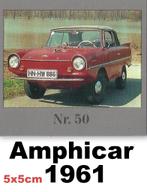 Vp50 autokaartje amphicar 1961 -- afmeting 5 x 5 cm, Ophalen of Verzenden, Zo goed als nieuw, Auto's