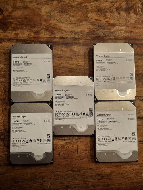 WD HGST Ultrastar 10 TB (x5) - 24k Uren - SMART=OK (5 stuks), Computers en Software, Harde schijven, Gebruikt, Intern, HDD, SATA