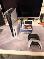 Playstation 5 slim disk 1TB, 2 controllers, Spelcomputers en Games, Spelcomputers | Sony PlayStation 5, Ophalen, Zo goed als nieuw