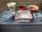 Bloempotten gratis., Ophalen, Gebruikt, Rond, Minder dan 25 cm