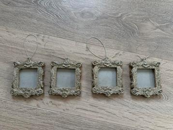 Gouden kerstornamenten fotolijstjes voor in kerstboom beschikbaar voor biedingen