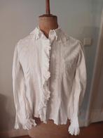 Antieke Franse blouse met kanten details, Ophalen of Verzenden, Gedragen, Maat 38/40 (M), Wit
