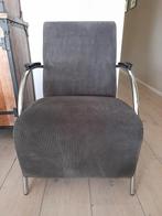 Woood fauteuil antraciet, Huis en Inrichting, Fauteuils, Minder dan 75 cm, Zo goed als nieuw, 50 tot 75 cm, Ophalen