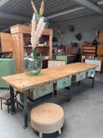 Oude werkbank, werktafel, toonbank, keuken, vintage, Ophalen