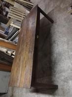 Antieke sobere Franse eiken betaaltafel, tafel 197cmx77cm, Antiek en Kunst, Antiek | Meubels | Tafels, Ophalen