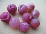351/ roze geode agaat kralen, Ophalen of Verzenden, Nieuw, Kraal