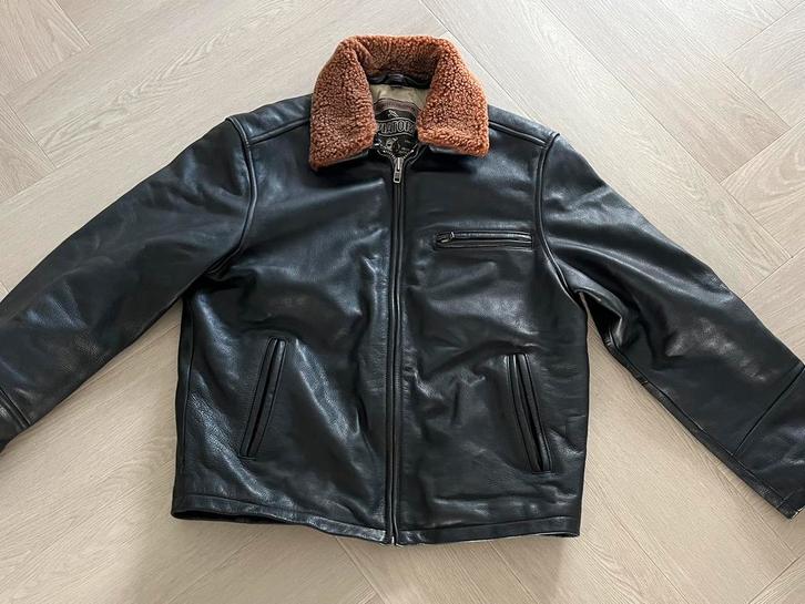 Leren jacket / jas heren (Medium), Kleding | Heren, Jassen | Winter, Zo goed als nieuw, Maat 48/50 (M), Bruin, Ophalen of Verzenden