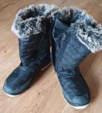 Laarsjes voor herfst/winter met bontkraag., Ophalen, Gedragen, Zwart