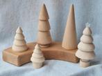 Kerstboom jaarring houten boom steker winter Seizoenstafel, Verzenden, Nieuw, Hout, Minder dan 25 cm