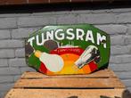 TUNGSRAM lampen oud emaille reclamebord, Ophalen of Verzenden