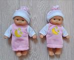 2 poppetjes 12 cm, inclusief roze/witte jurkje en mutsje., Ophalen of Verzenden, Zo goed als nieuw, Babypop