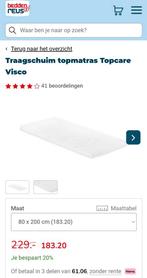 Traagschuim topmatras Topcare Visco, Ophalen, Eenpersoons, Zo goed als nieuw, 80 cm