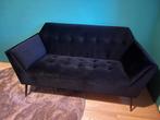 Velvet donker blauw bankje merk dutchbone, Ophalen, 150 tot 200 cm, Tweepersoons, Zo goed als nieuw