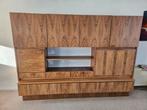 Vintage Mid Century Wandmeubel, Ophalen, 250 tot 300 cm, Met deur(en), Zo goed als nieuw