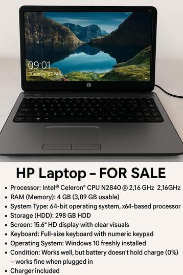 HP. Laptop  beschikbaar voor biedingen