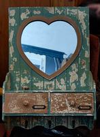 Brocant hangkastje met lades met spiegel, Huis en Inrichting, Kasten | Overige, Ophalen of Verzenden