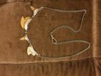 Unieke ketting van 800 zilver met tandaccenten, Ophalen of Verzenden, Zilver, Ketting