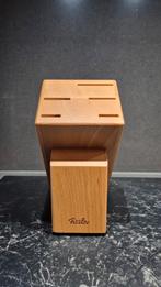 Nieuw Fissler Messenblok Hout - 5 Messen, Ophalen of Verzenden, Nieuw