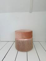 Prachtige roze poef van fluweel - ZGAN - hocker - XENOS, Ophalen, Overige materialen, 40 cm of meer, Rond