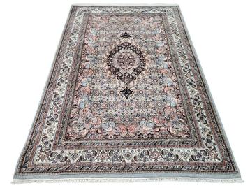 Handmade oriental wool Tabriz carpet grey pink 167x244cm beschikbaar voor biedingen