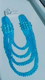 Ketting Aqua blauw, Ophalen of Verzenden, Nieuw, Blauw, Overige materialen