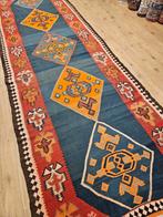 Vintage handgeweven perzische kelim loper 453x136, Info@SlatsAntiek.nl, Tweedehands, 150 tot 200 cm, 200 cm of meer