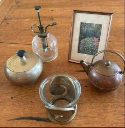Oude koperen/Messing artikelen . Decoratie, Antiek en Kunst, Curiosa en Brocante, Ophalen of Verzenden