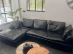 Zwart lederen hoekbank van natuzzi, Ophalen of Verzenden, Gebruikt