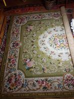 Handgemaakt vintage Aubusson rozen vloerkleed 228 x 275 cm, Ophalen, Gebruikt, Renaissance, 200 cm of meer