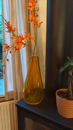 Vaas mondgeblazen, Huis en Inrichting, Woonaccessoires | Vazen, Ophalen, Oranje, Minder dan 50 cm, Glas