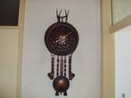 Gehamerde koperen wandklok art deco, Antiek en Kunst, Ophalen of Verzenden