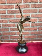 mooi bronzen beeld, balanceer-act door dansend naakt, Ophalen of Verzenden