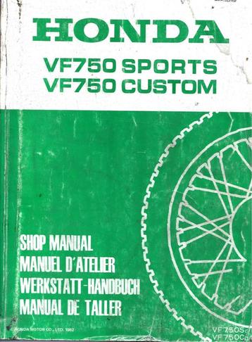 Honda VF750 Sports VF750 Custom shop manual werkplaatsboek beschikbaar voor biedingen