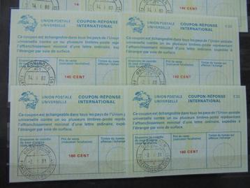 Nederland.  partij  Internationale Coupons. 3 waarden beschikbaar voor biedingen