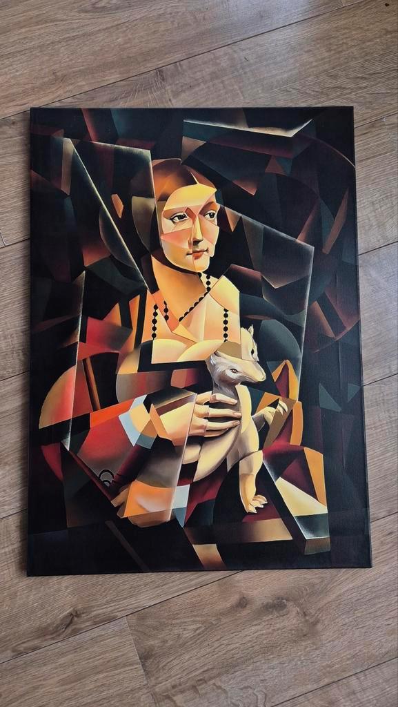 Kubisme kunstwerk, Antiek en Kunst, Kunst | Schilderijen | Abstract, Ophalen of Verzenden