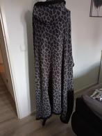 Zachte grijs-zwarte print cape met capuchon, Ophalen of Verzenden, Zo goed als nieuw