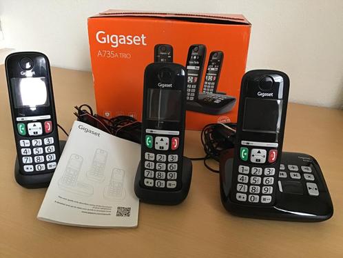 Driedelige Gigaset eco dect telefoon met antwoordapparaat, Telecommunicatie, Vaste telefoons | Niet Draadloos, Zo goed als nieuw