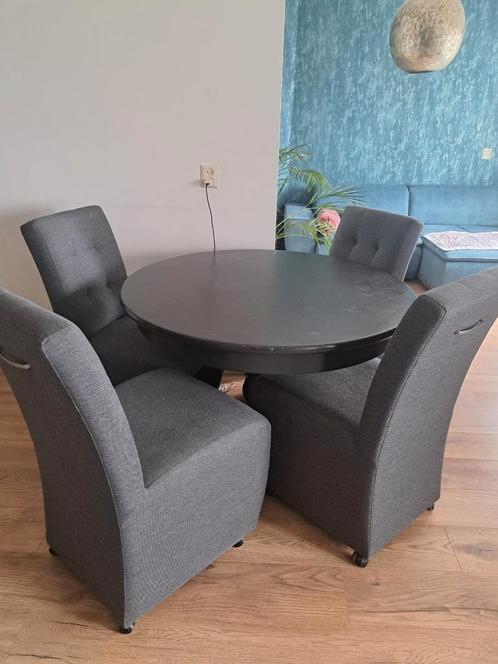 4 stoelen & eettafel, Huis en Inrichting, Complete eetkamers, Gebruikt, Ophalen