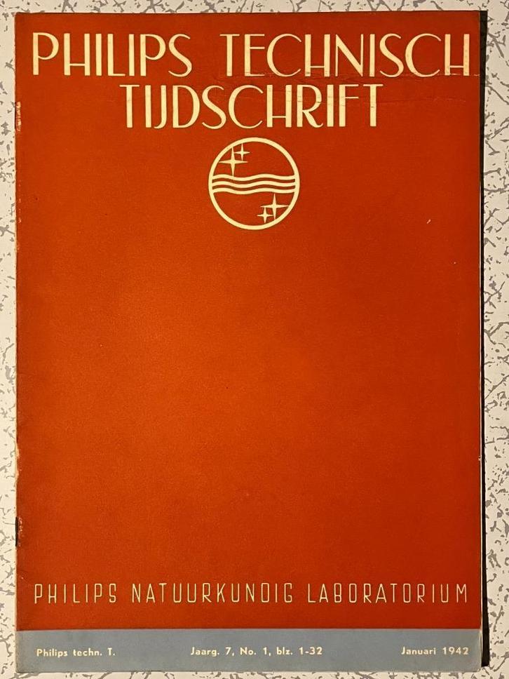 3 EXEMPLAREN PHILIPS TECHNISCH TIJDSCHRIFT 1942.    Philips, Boeken, Techniek, Zo goed als nieuw, Overige onderwerpen, Ophalen of Verzenden