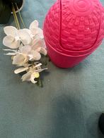 Fuchsia roze tafel afvalbakje voor op bureau of aanrecht, Ophalen of Verzenden, Gebruikt