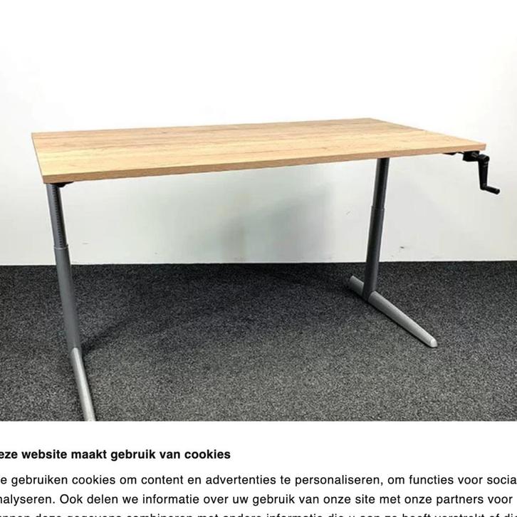 Ahrend 500 zit sta bureau in hoogte verstelbaar met slinger, Huis en Inrichting, Bureaus, Zo goed als nieuw, Stabureau, In hoogte verstelbaar