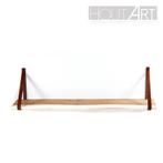 Suar wandplank met leren plankdragers, Info@hout-art.nl, Nieuw, Ophalen of Verzenden, Hoeves 3 in Schijndel