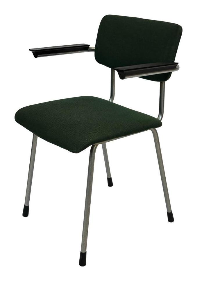 Vintage Gispen Stoel 1235 Cordemeyer Design, Huis en Inrichting, Stoelen, Gebruikt, Eén, Metaal, Stof, Bruin, Ophalen