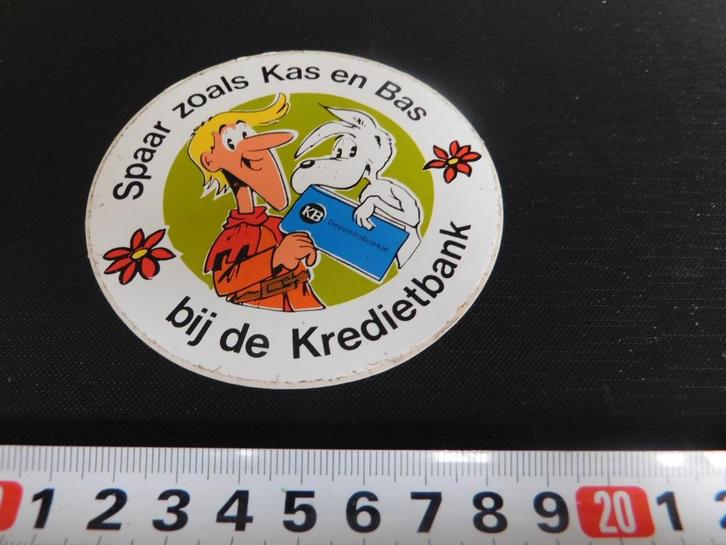 stickers Spaar zoals Kas en Bas bij de Kredietbank, Verzamelen, Stickers, Zo goed als nieuw, Ophalen