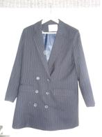 Yaya Women Zwarte Blazer Met Krijtstreepje Maat 40 (NIEUW), Kleding | Dames, Jasjes, Kostuums en Pakken, Maat 38/40 (M), Verzenden