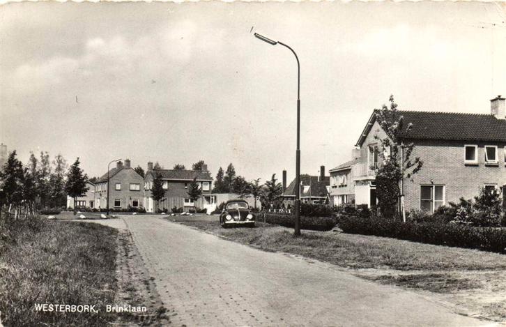 Westerbork, Brinklaan - VW-kever - ongelopen, Verzamelen, Ansichtkaarten | Nederland, Ongelopen, Noord-Brabant, Voor 1920, Ophalen of Verzenden