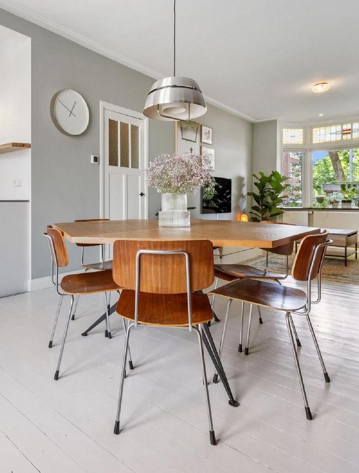 Hexagon design eettafel - 6 persoons, Huis en Inrichting, Tafels | Eettafels, Gebruikt, 100 tot 150 cm, 200 cm of meer, Vijf personen of meer