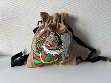 Schattig Jute Kinder Rugzakje 'Zwarte Piet' beschikbaar voor biedingen